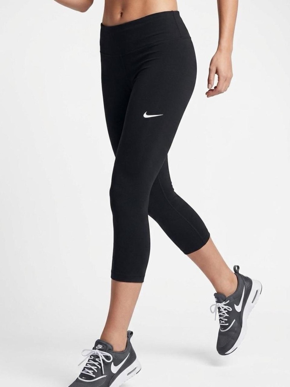 Nike Black Dri-FIT Active Leggings with White Logo